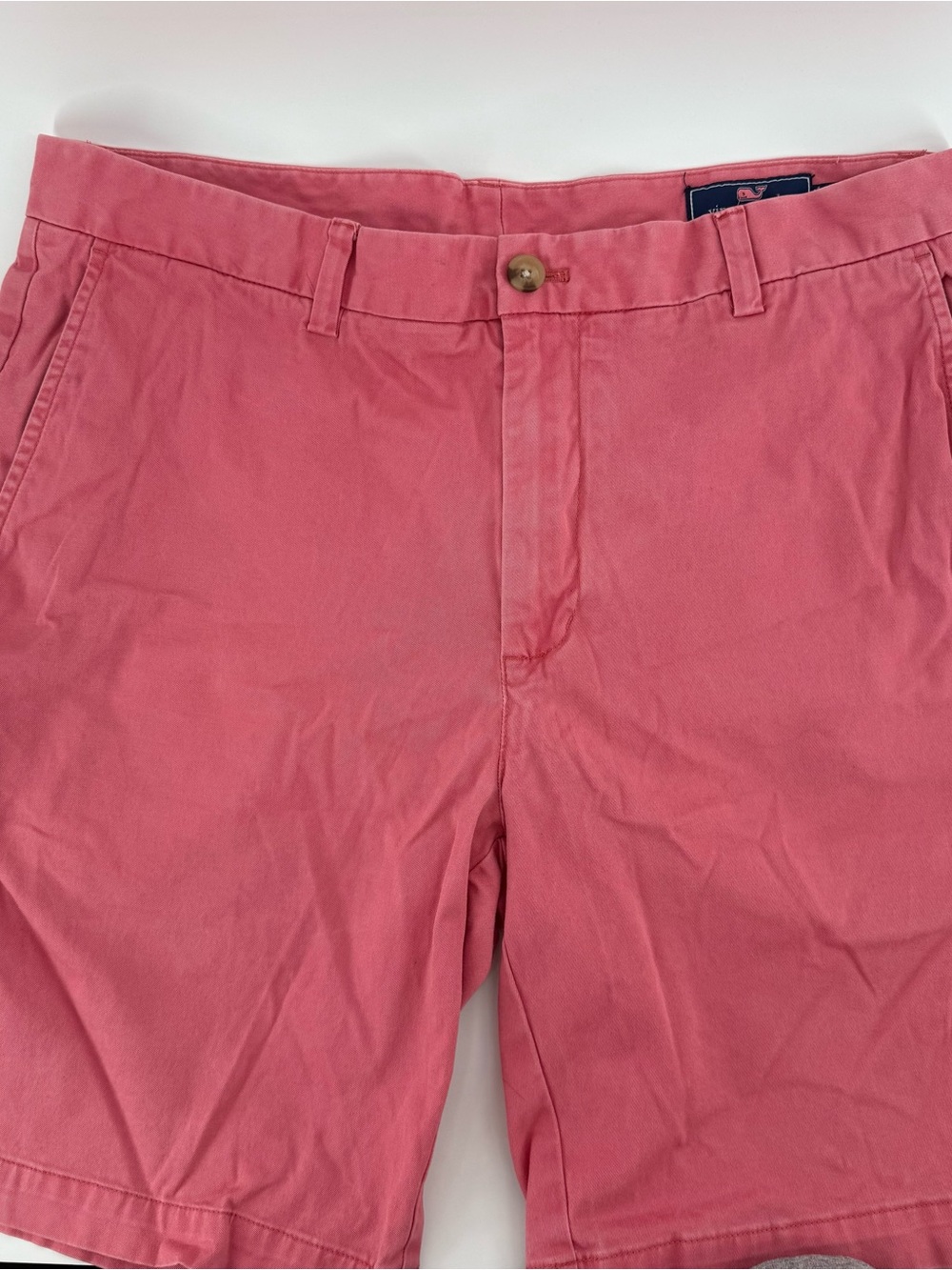 Vineyard Vines Mens Shorts Size 35 Pink Flat Front Cotton Chino Casual Preppy